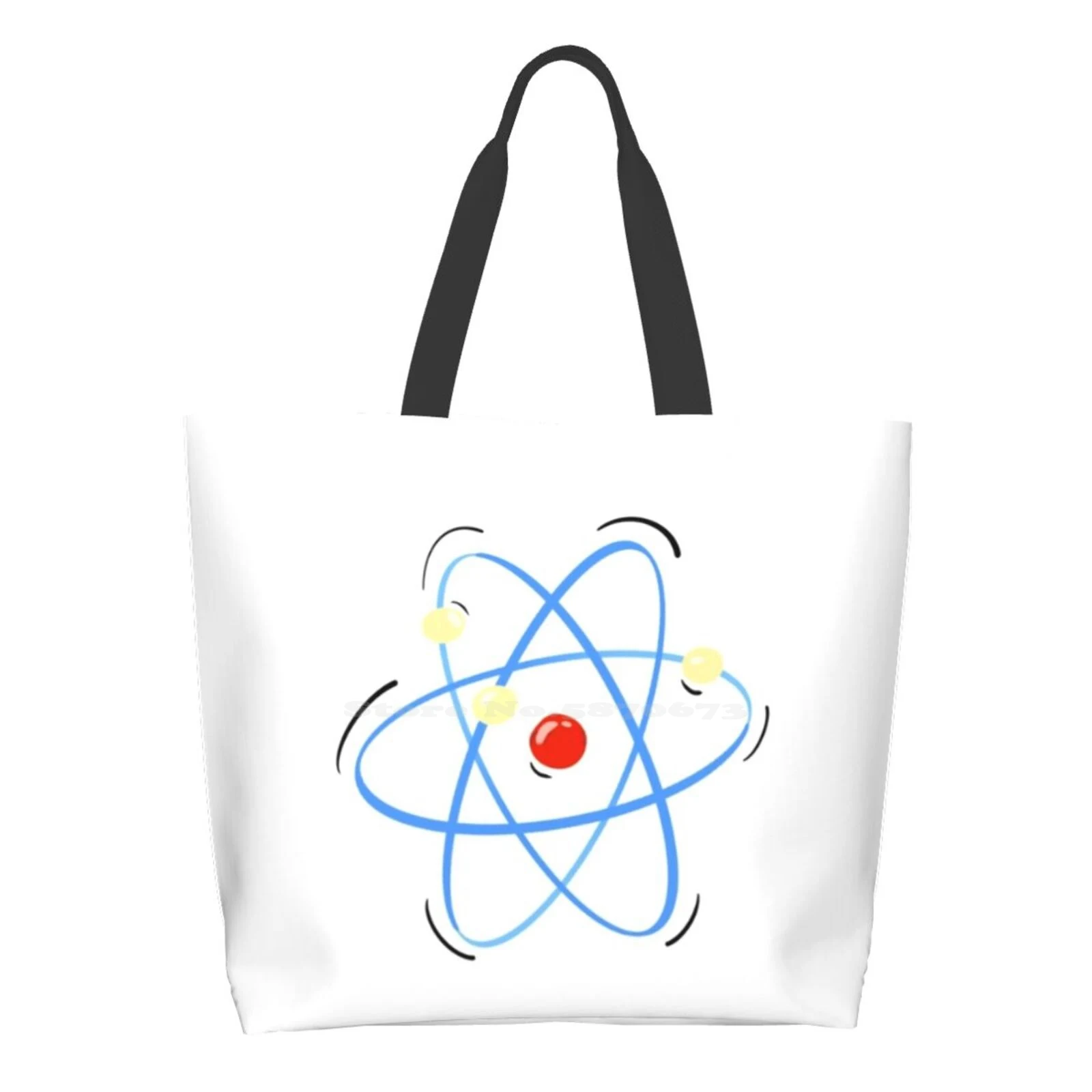

Atom Science Design Designer Handbags Shopping Tote Atom Science Chemistry Physics Nerd Funny Biology Geek Atomic Atoms Nuclear