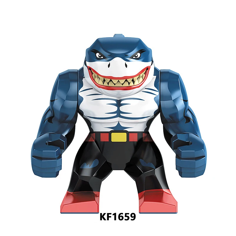 

Anime character hero large shark toy Rocky raccoon assembled building block doll children's toys