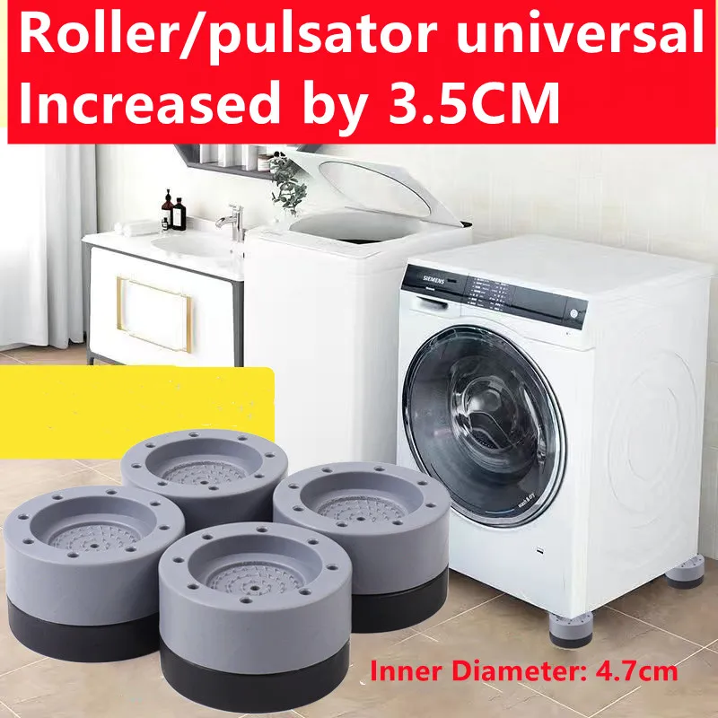 

4Pcs Universal Washing Machine Anti Vibration Pads Rubber Feet Legs Mat Silent Washer Dryer Furniture Support Dampers Stand