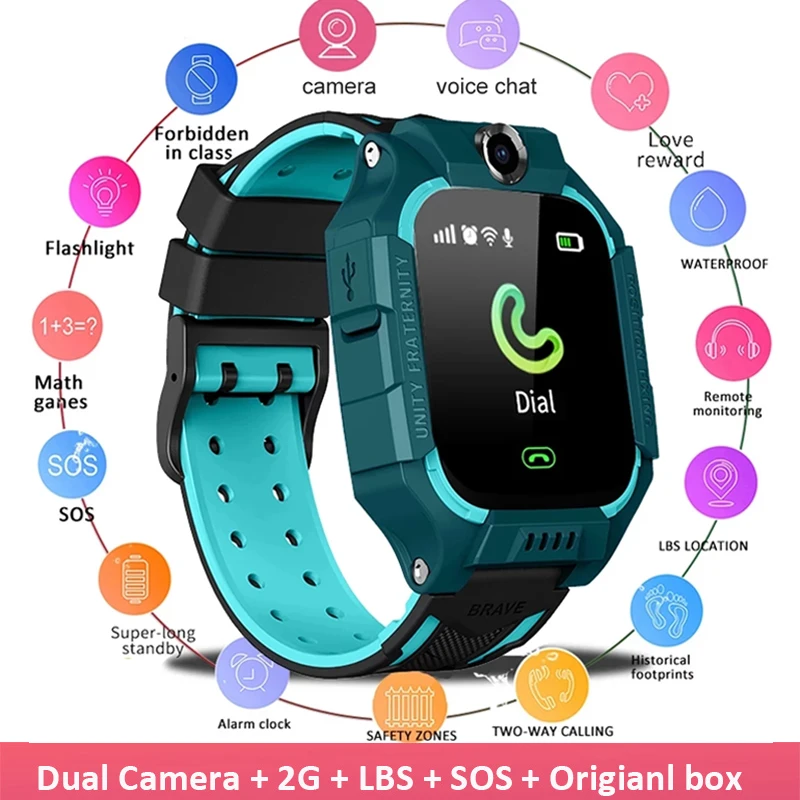 

Q19 Kids Smart Watch With SIM Card Call Waterproof Kid Smartwatch For Android IOS Dual Cameras Children Watches Boys Girls Gift