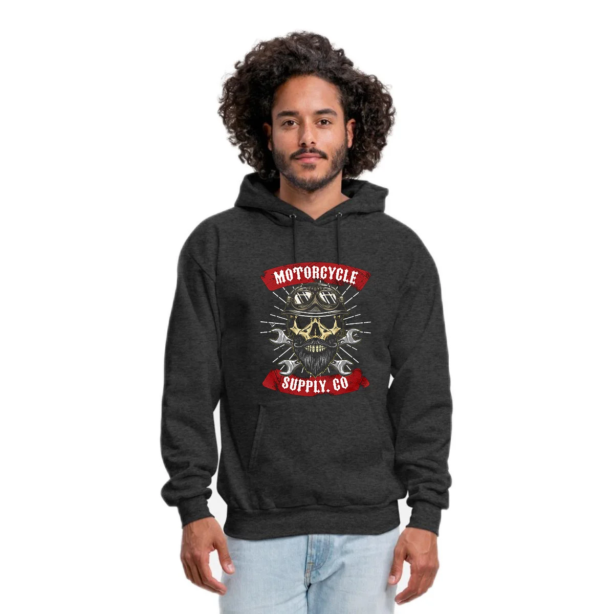 

Hudi biker printing man sweatpants winter hoodie men's motorcycles fitness sweaters
