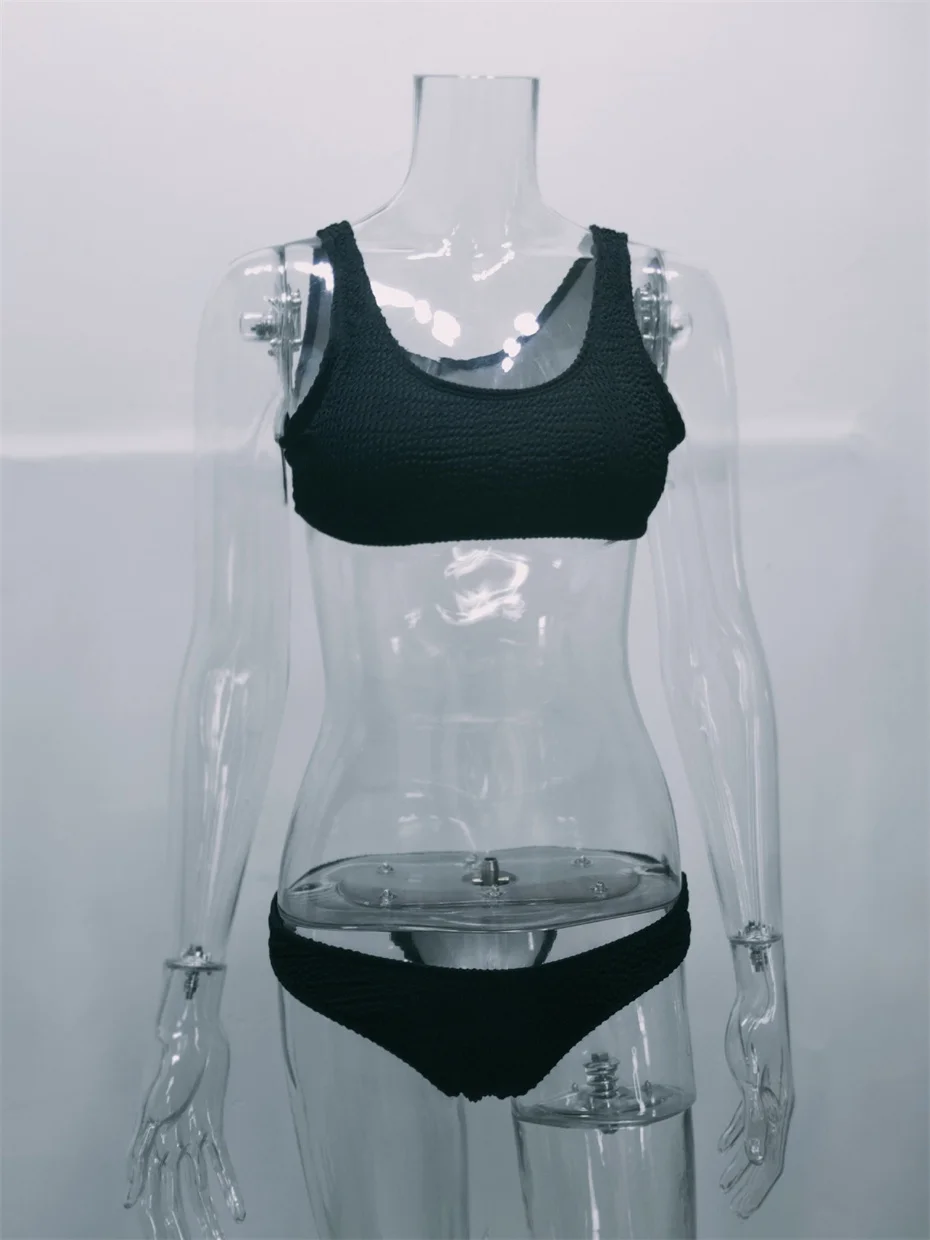 10 комплектов сексуальное однотонное бикини 2022 женский купальник комплект из