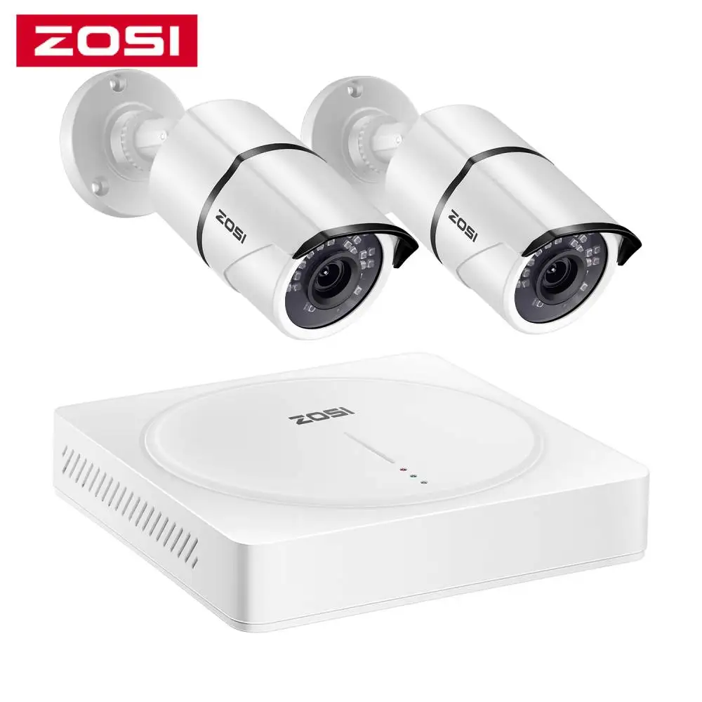 ZOSI H.265 + Супер HD 5MP камера безопасности Система 8CH 2 ТБ CCTV DVR 2шт Крытый/Открытый