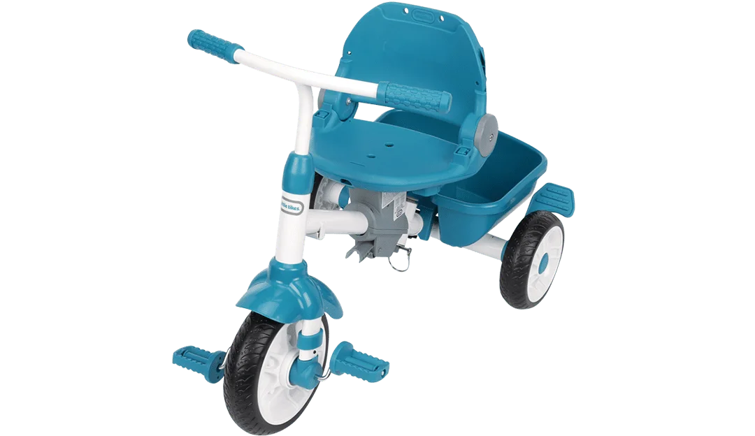 

4-in-1 Trike in Teal, Convertible Tricycle for Toddlers, 4 Stages of Growth & Shade - Kids Boys Girls Ages 9 Months to 3 Years