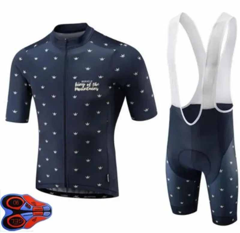 Morvelo high quality Short sleeve cycling jersey and bib shorts Pro team race tight fit bicycle clothing set 9D gel pad