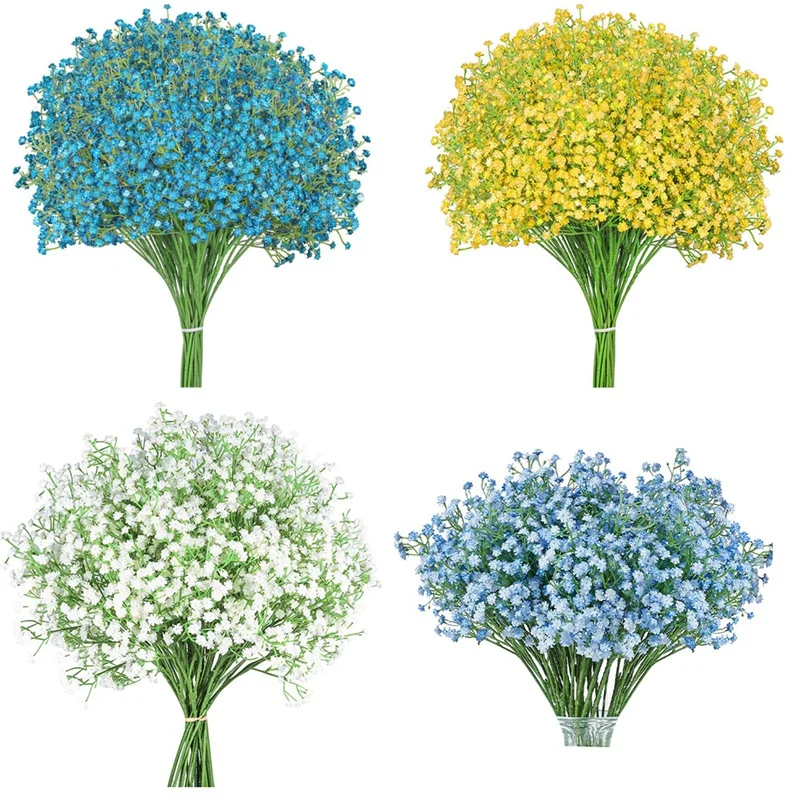 

12Pcs Baby Breath Gypsophila Artificial Plants Wedding Party Decoration Real Touch Flowers DIY Home Garden