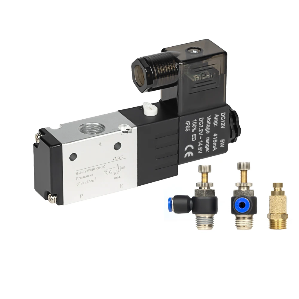 

Пневматический электромагнитный клапан 3V210-08 DC12V DC24V AC110V AC220V 3-ходовой 2-позиционный воздушный регулирующий клапан Газовый магнитный клапан