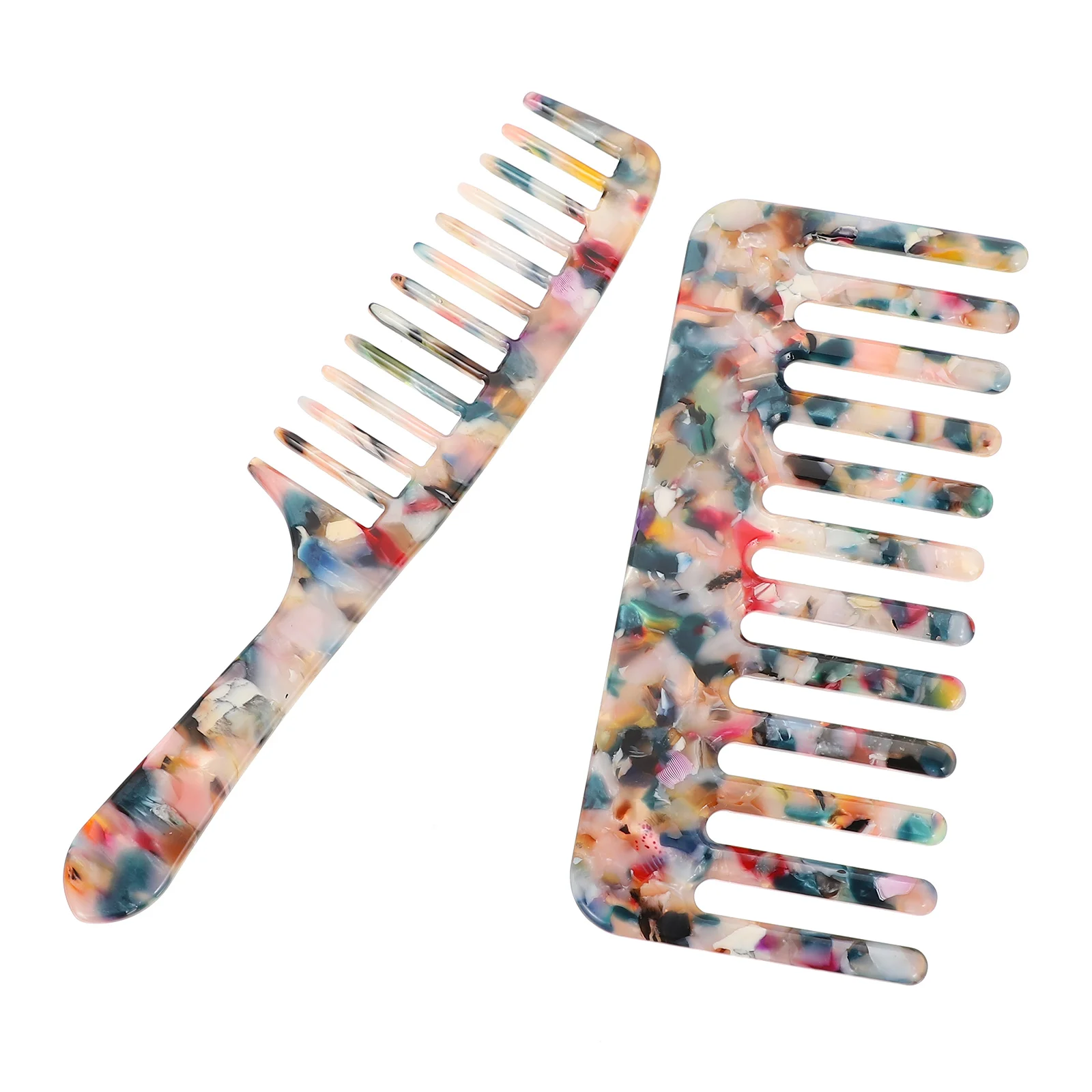 

Comb Hair Widecombsdetangling Styling Curly Salon Tortoise Detangler Cutting Fine Brush Tail Womenwith Handle Hairdressing