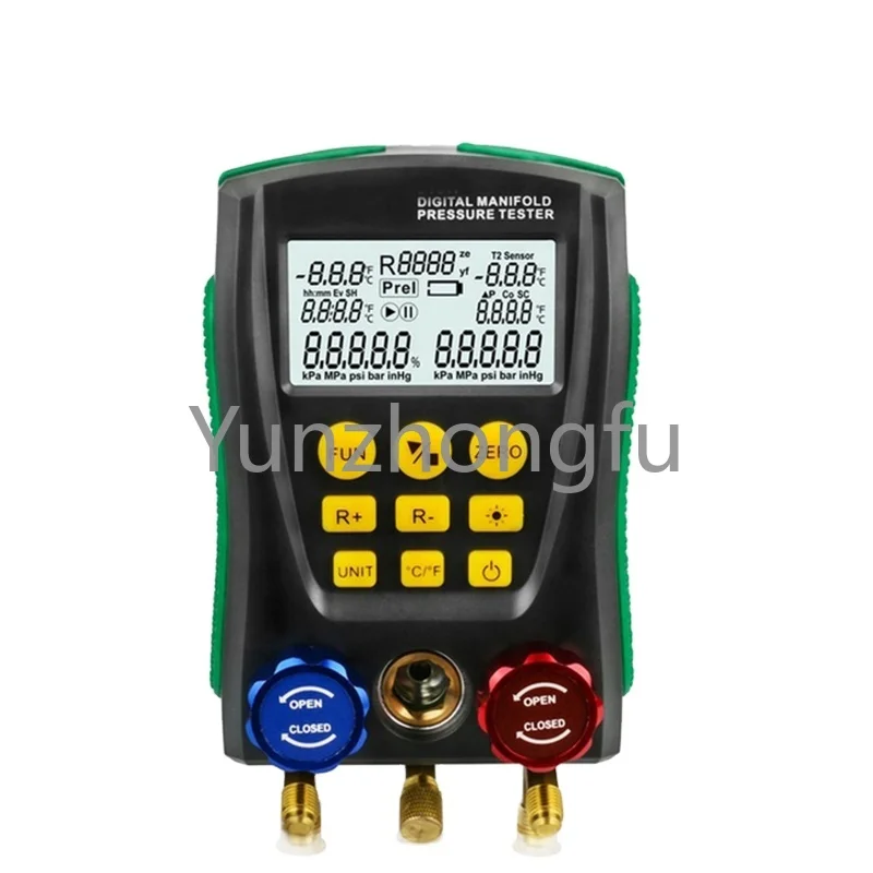 

Refrigerant Digital Manifold Gauge HVAC Vacuum Pressure Temperature Leak Test