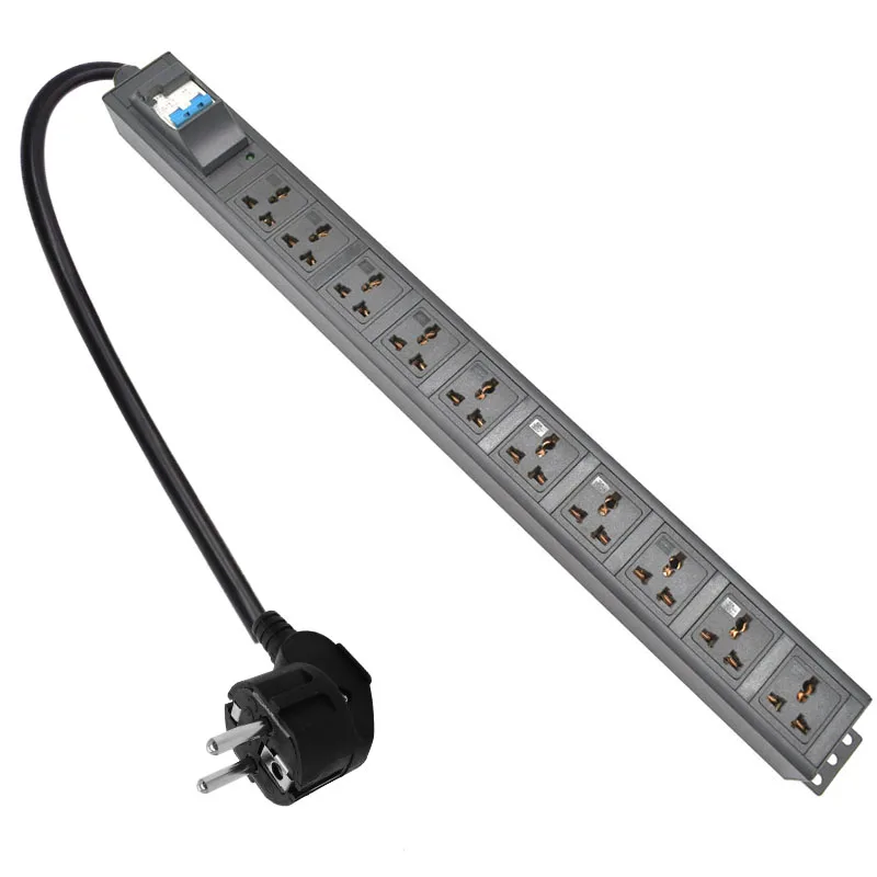 1. 5u PDU удлинитель 10 шт. Универсальный релейный удлинитель для сетевого фильтра 16 А 4000 Вт розетка из алюминиевого сплава 1. 5u PDU удлинитель 10 шт. Универсальный релейный удлинитель для сетевого фильтра 16 А 4000 Вт розетка из алюминиевого сплава