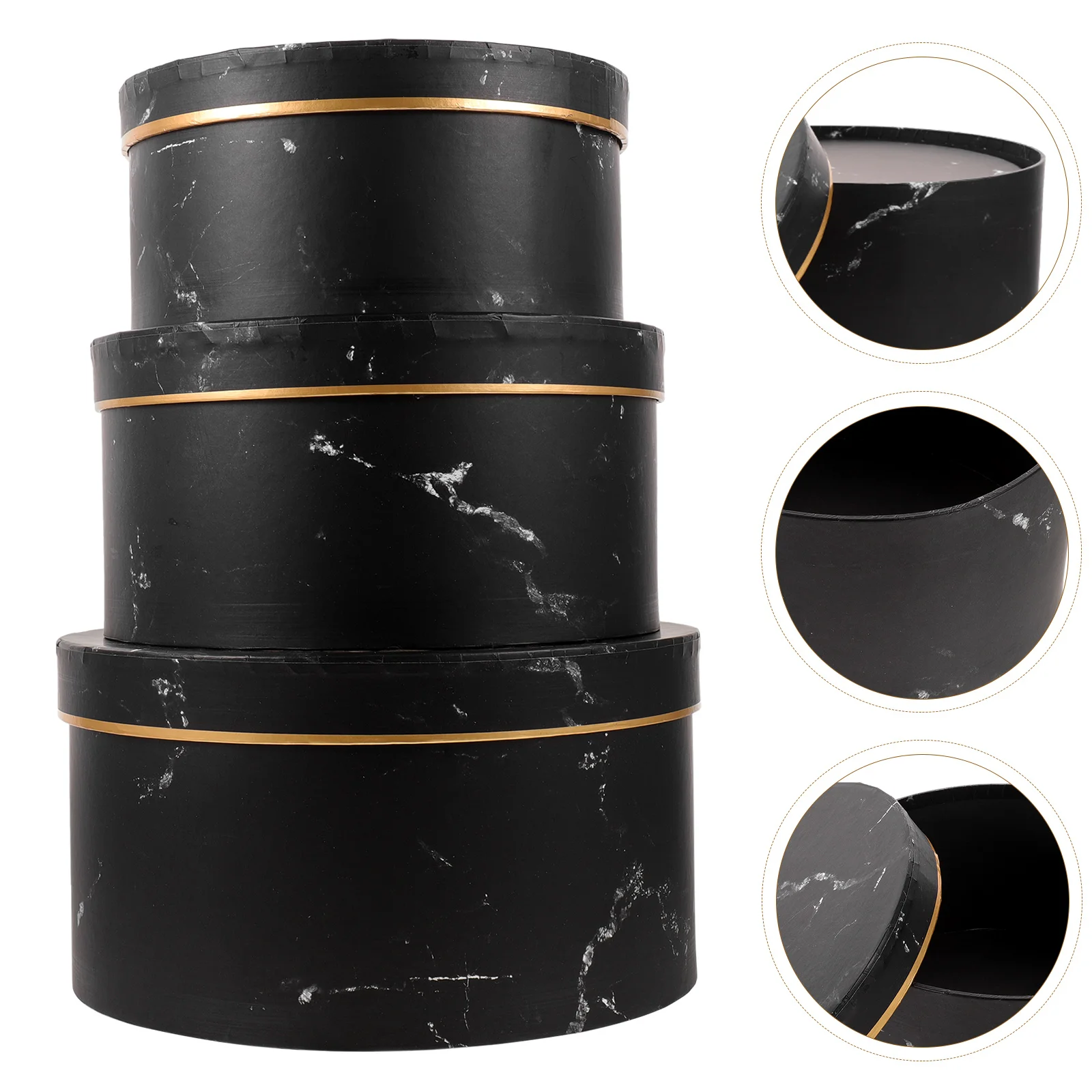 

3 Pcs Cylinder Candy Box Flower Gifts Gift Wrap Bags Marble Bouquet Box Floral Box Paper Gift Wrapping Supplies