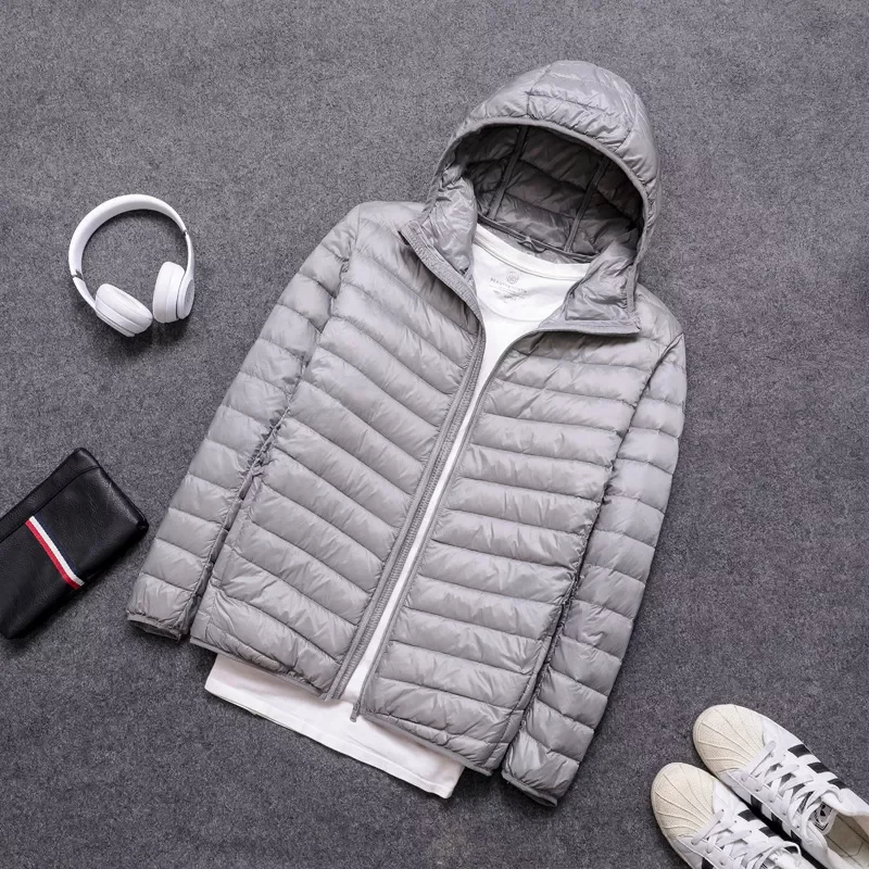 2022New Quality Men's Ultralight Packable Hooded Down Jacket Puffer Down Coats