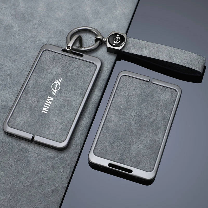 Фото Кожаный чехол-ключница для смарт-карты NFC с NFC-функцией для BMW MINI 5, 7 серии, X1, X3, X5, X6, X7, 535le, аксессуар для брелока №1