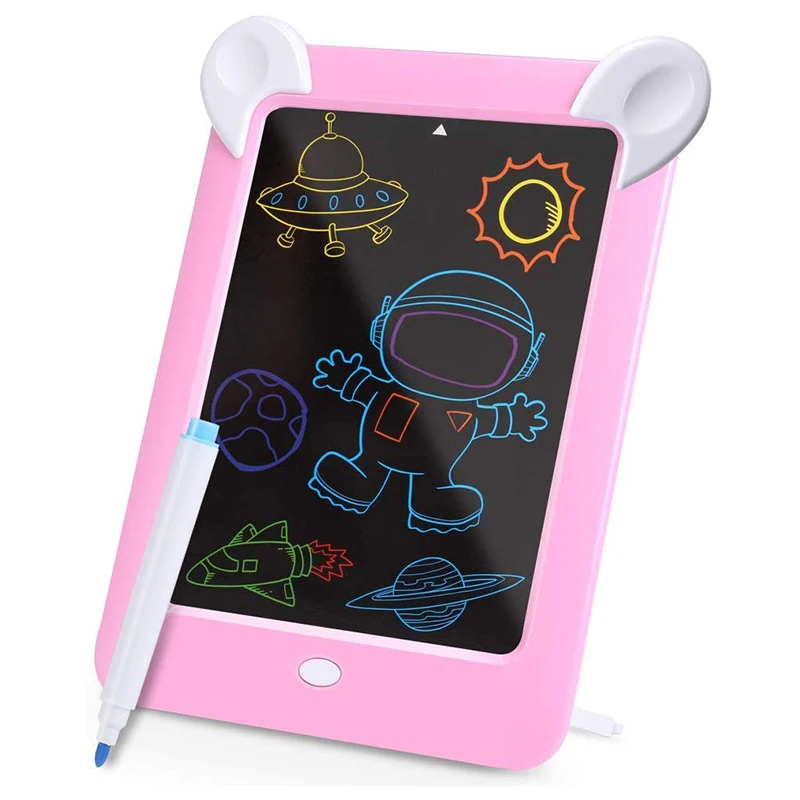 

-LCD Writing Tablet, Kids 3D LED Luminous Magic Drawing Pad, LCD Handwriting Drawing Doodle Board