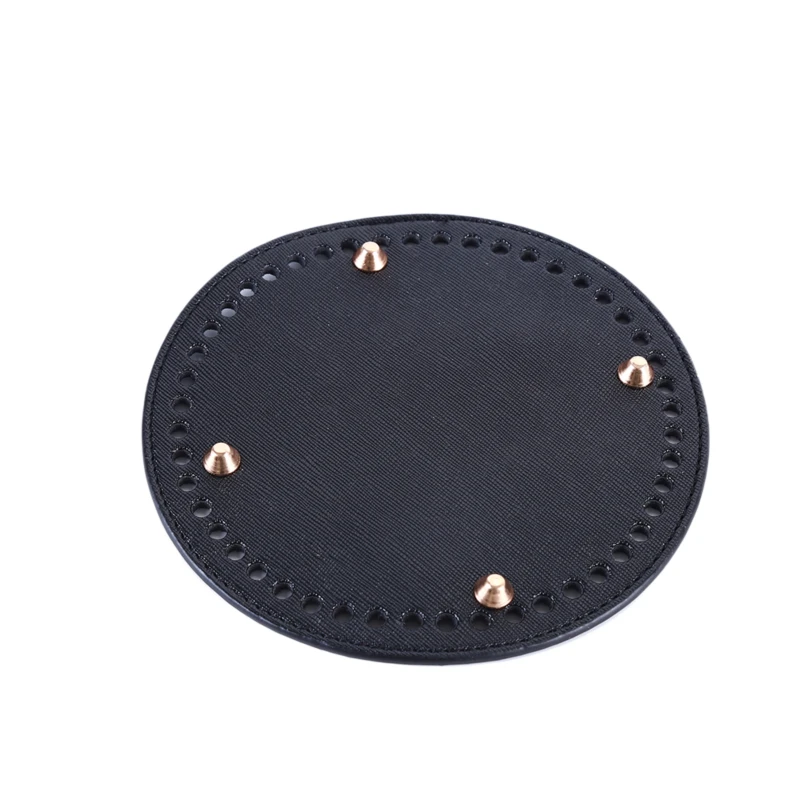 

High Qualtiy Round Leather Bottom With Holes Rivet For Knitting Bag Handbag DIY Women Shoulder Crossbody Bags Accessories