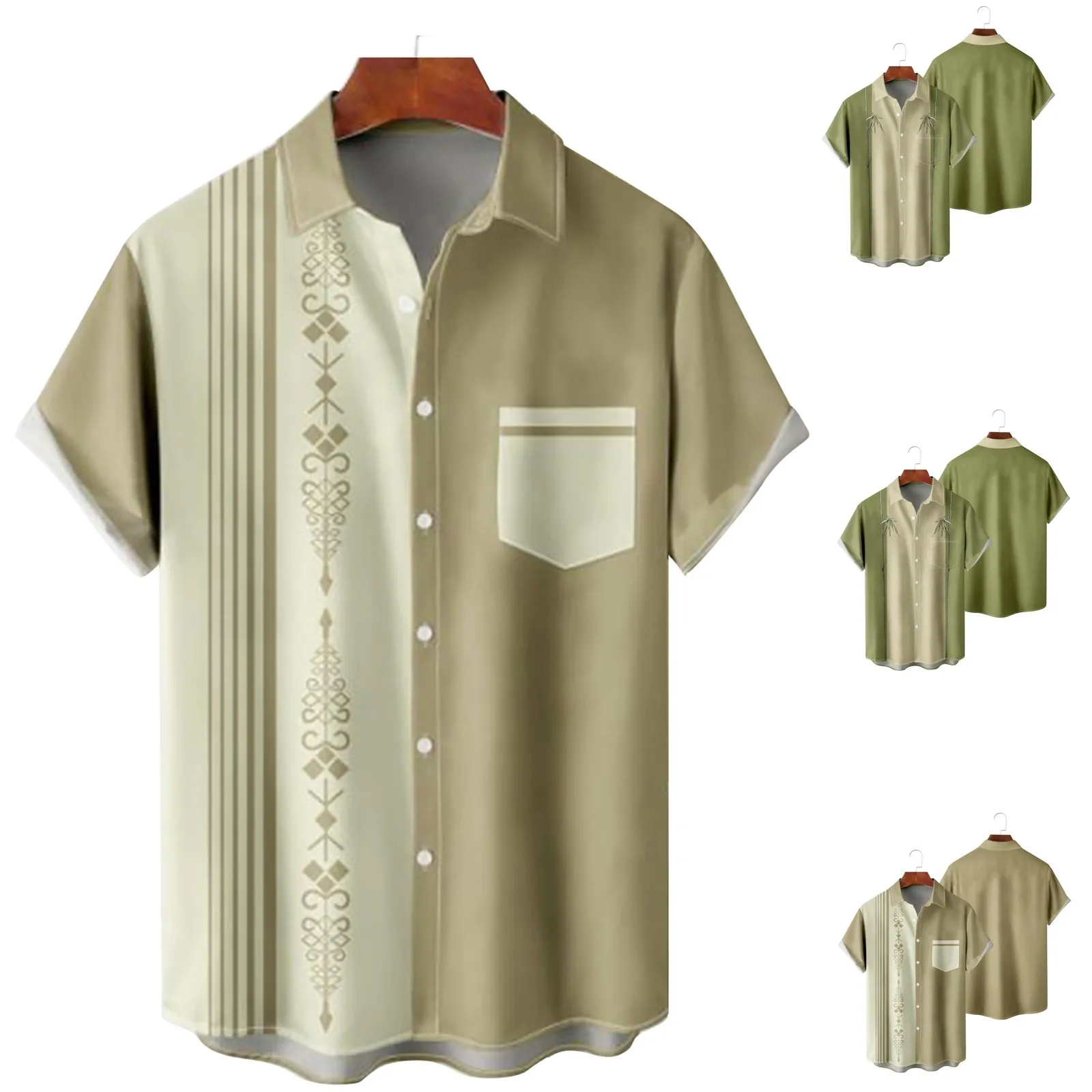 

100% Cotton T Shirts Mens Printed Hawaiian Shirts Short Sleeve Button Down Beach Shirts Shirt For Man Spandex Shirts Scrubs