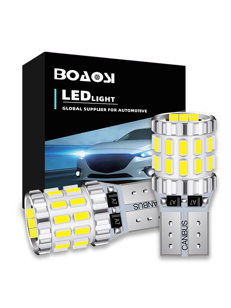 

2x 194 светодиодный ные лампы 168 W5W T10 30SMD 3014 Chipsets 6000K белый для автомобильного купола карты двери приборной панели подсветка номерного знака