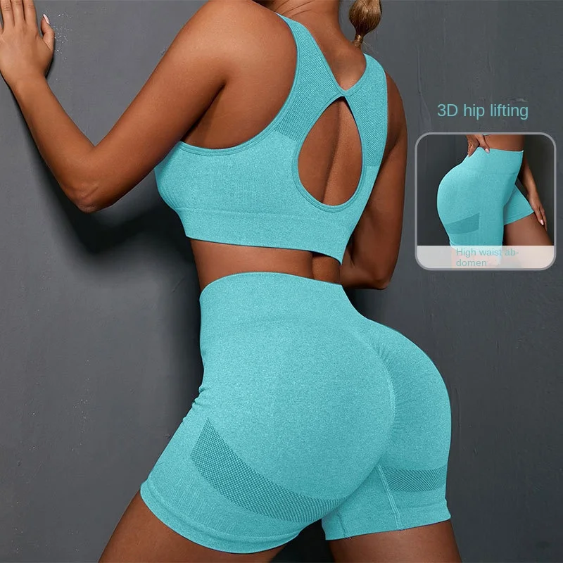 fitness gym  tennisTraining Wear Sports Yoga Wear Set Summer New Fitness Sportswear Bra Sports Buttock Lift Yoga Pants Women