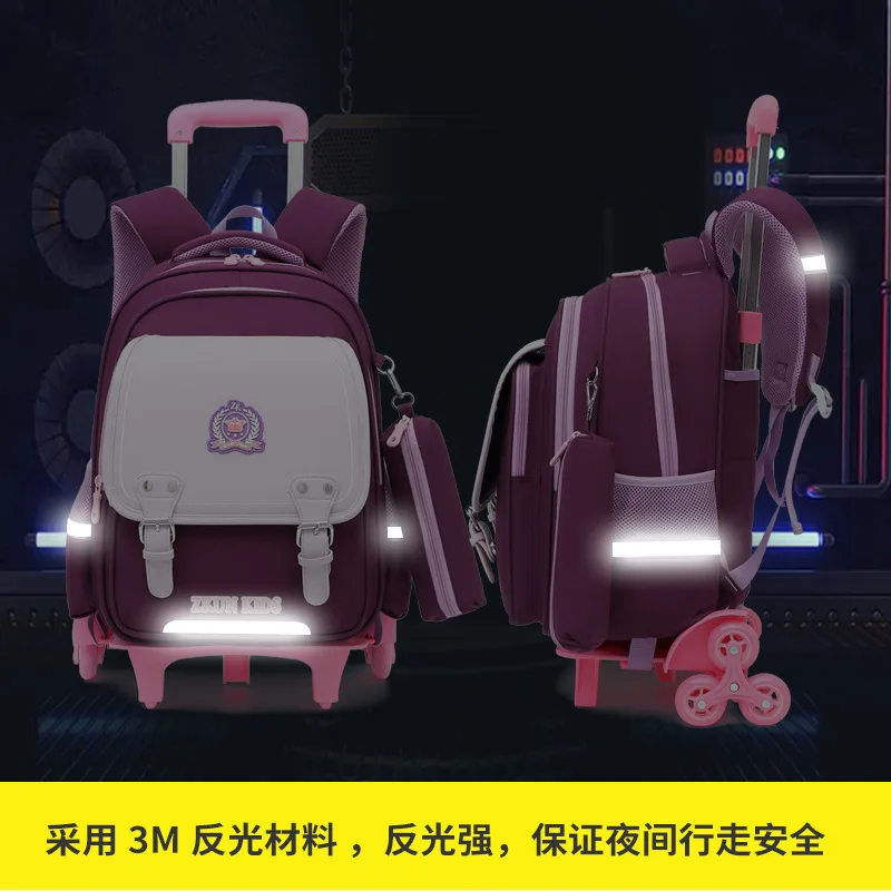 Trolley Children School Bags Mochila Kids Backpacks With Wheel Trolley Luggage For Girls Boys backpack Escolar Backbag Schoolbag