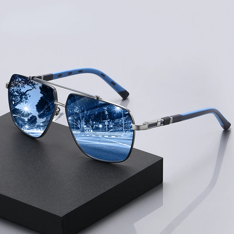 

NEW Glasses Square Polarized Sunglasses Men High Quality Spring Hinge Fashion Sun Glasses Driving Travel UV400
