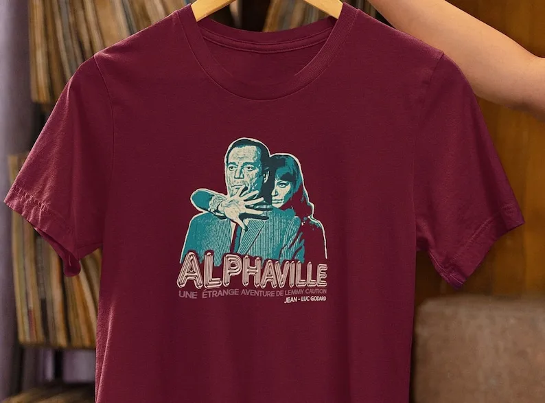 Майка Alphaville — Camiseta de la Project Jean-Luc Godard Película negra estilo ficción los años 60 Clásico del c