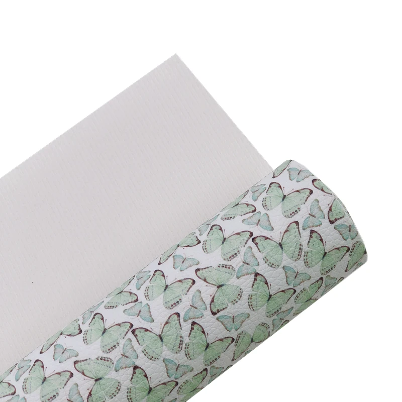 Новинка Радуга 30x2 2 см/A4 акварельные бабочки мятного цвета искусственная кожа для