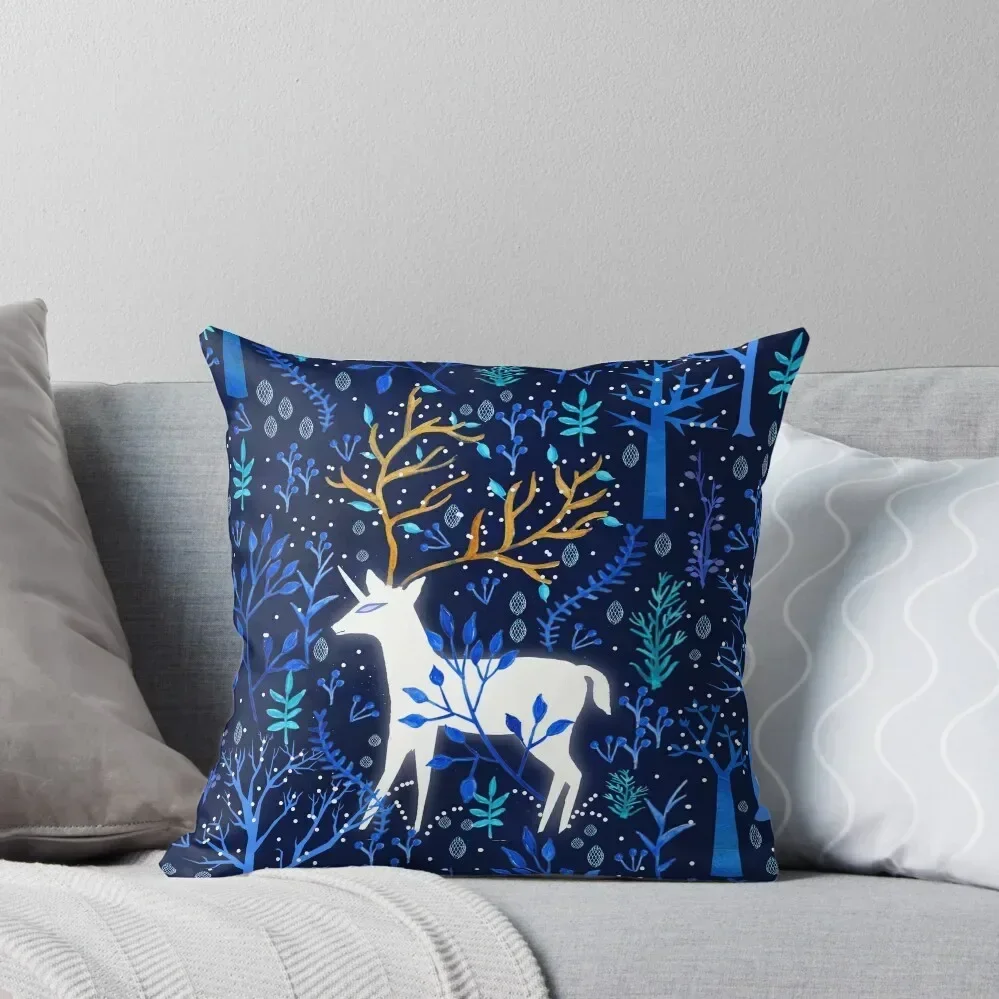 Deericorn синяя декоративная подушка для кровати рождественские украшения дома 2025