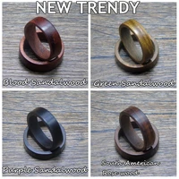 vintage new trendy jewelry retro blood sandalwood ebony finger ring natural wood ring sandalwood ebony