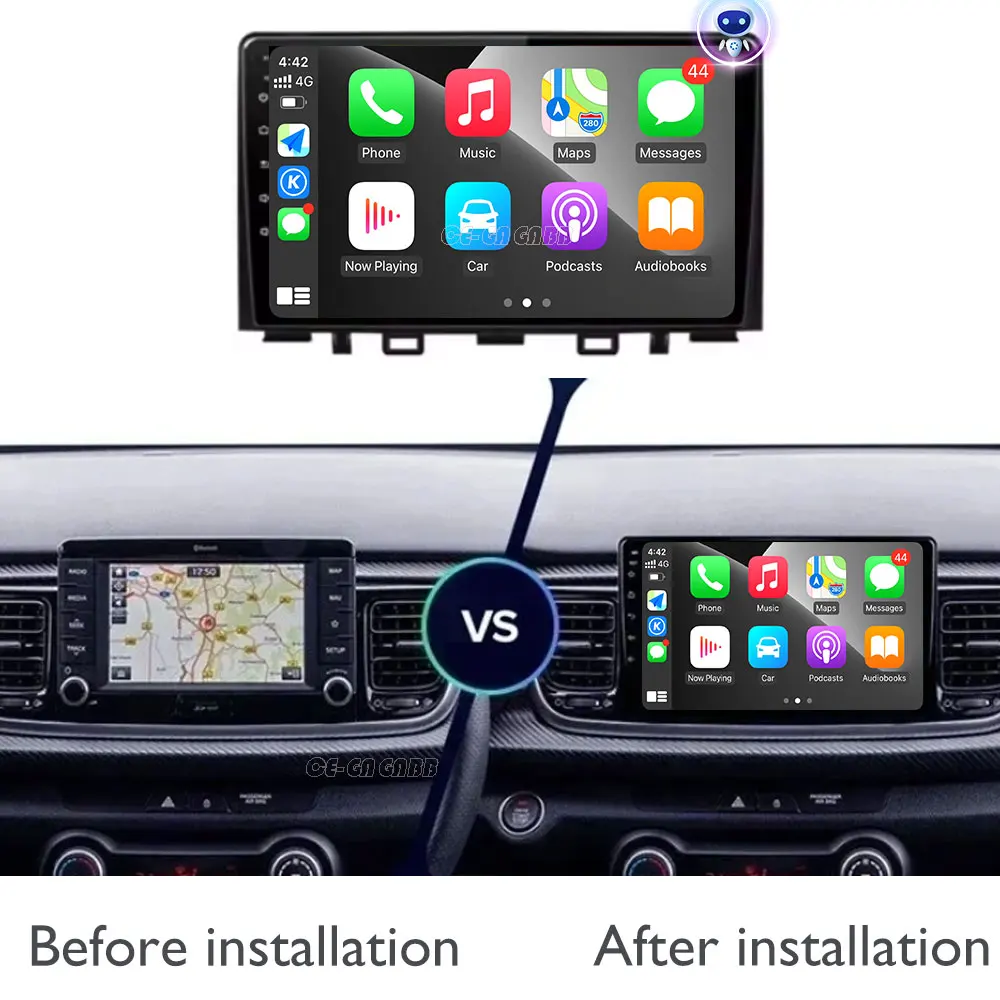 Фото Android 16 GPS-навигация 8 + 256G Carplay Auto для Kia RIO Stonic YB 2016 2017 2018-2022 Автомобильный радиоприемник Аудио видео Мультимедийный плеер №2