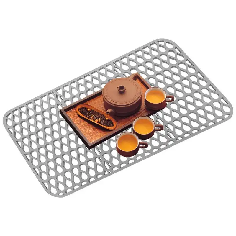 

Silicone Sink Draining Mat Cuttable Silicone Kitchen Sink Heat Resistant Mat Quick Draining Dish Mats Heat Resistant To Protect