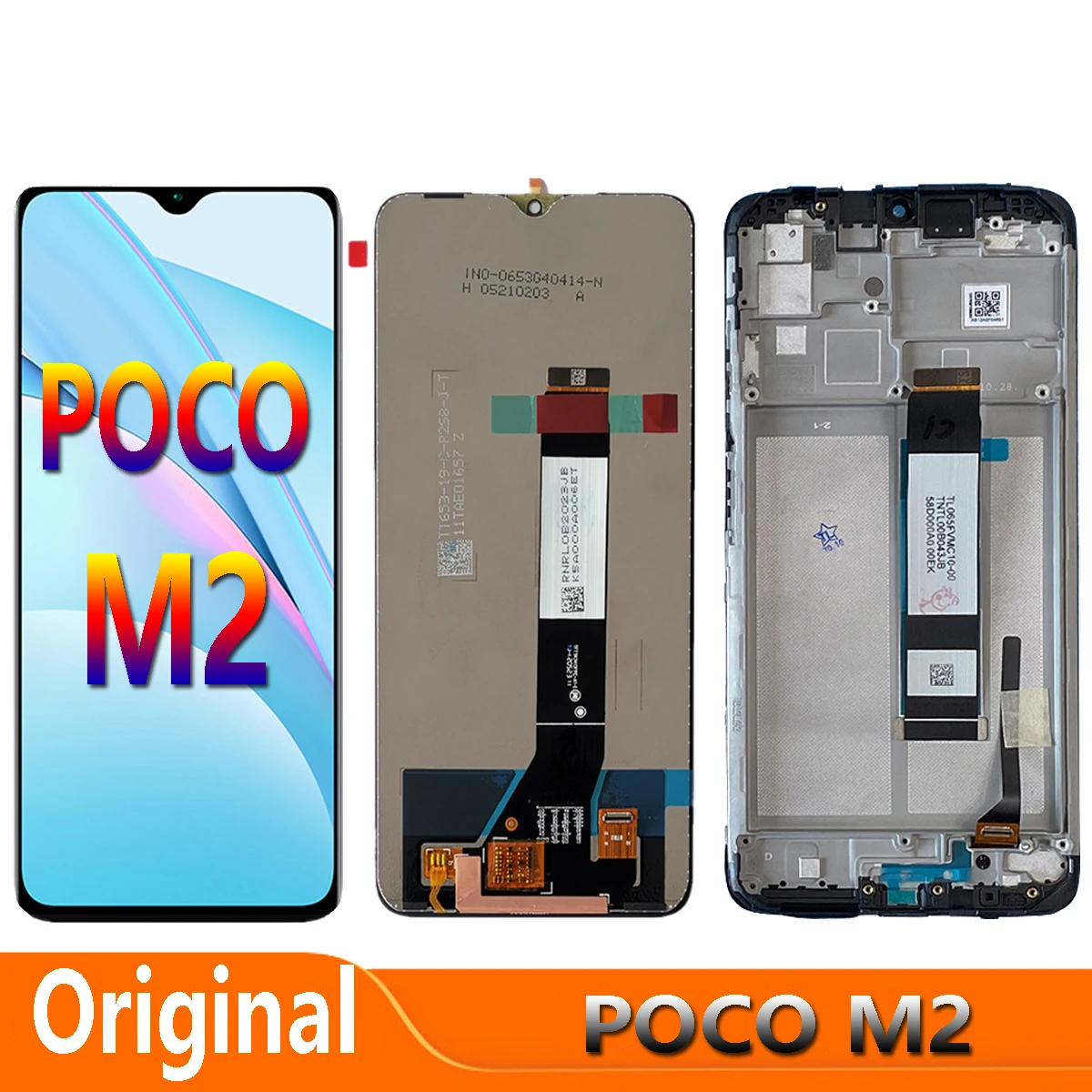 Оригинальный ЖК-дисплей 6,53 дюйма для Xiaomi Poco M2 MZB9919IN M2004J19PI, сенсорный экран, дигитайзер, панель в сборе, запасные части, лучшие