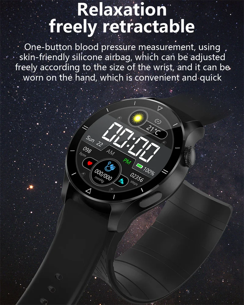 2022 New Smart Watch Men Health Heart Rate Blood Pressure Fitness Sport Watch IP68 Waterproof SmartWatch For Men HUAWEI IOS+Box