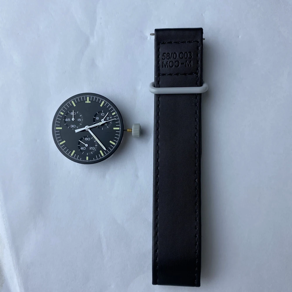 Moon Watch Plastic Case High Quality Waterproof Planet Watch Men Luxury Fashion Creative Quartz Movement Watch Set Accessories