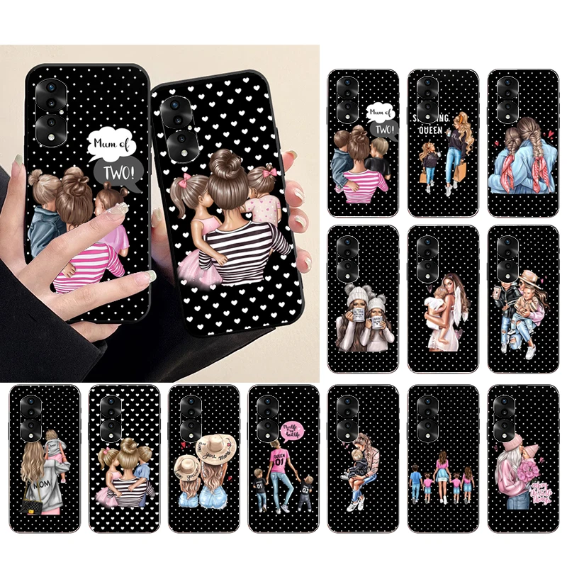 

Mama Mom Son Daughter Phone Case for Huawei P50 Pro P30 P40 Lite P40Pro P20 lite Mate 50 20Pro 20lite Y6P Y5P Y9A Nova 70 Funda