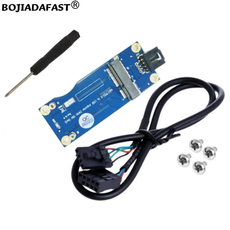 USB 2.0 9-контактный разъем для беспроводного адаптера Mini PCI-E MPCIe с одним слотом для SIM-карты, версия 5.0, для модуля 3G 4G LTE GSM-модема (art.: 3920da9362175) - 3920da9362175