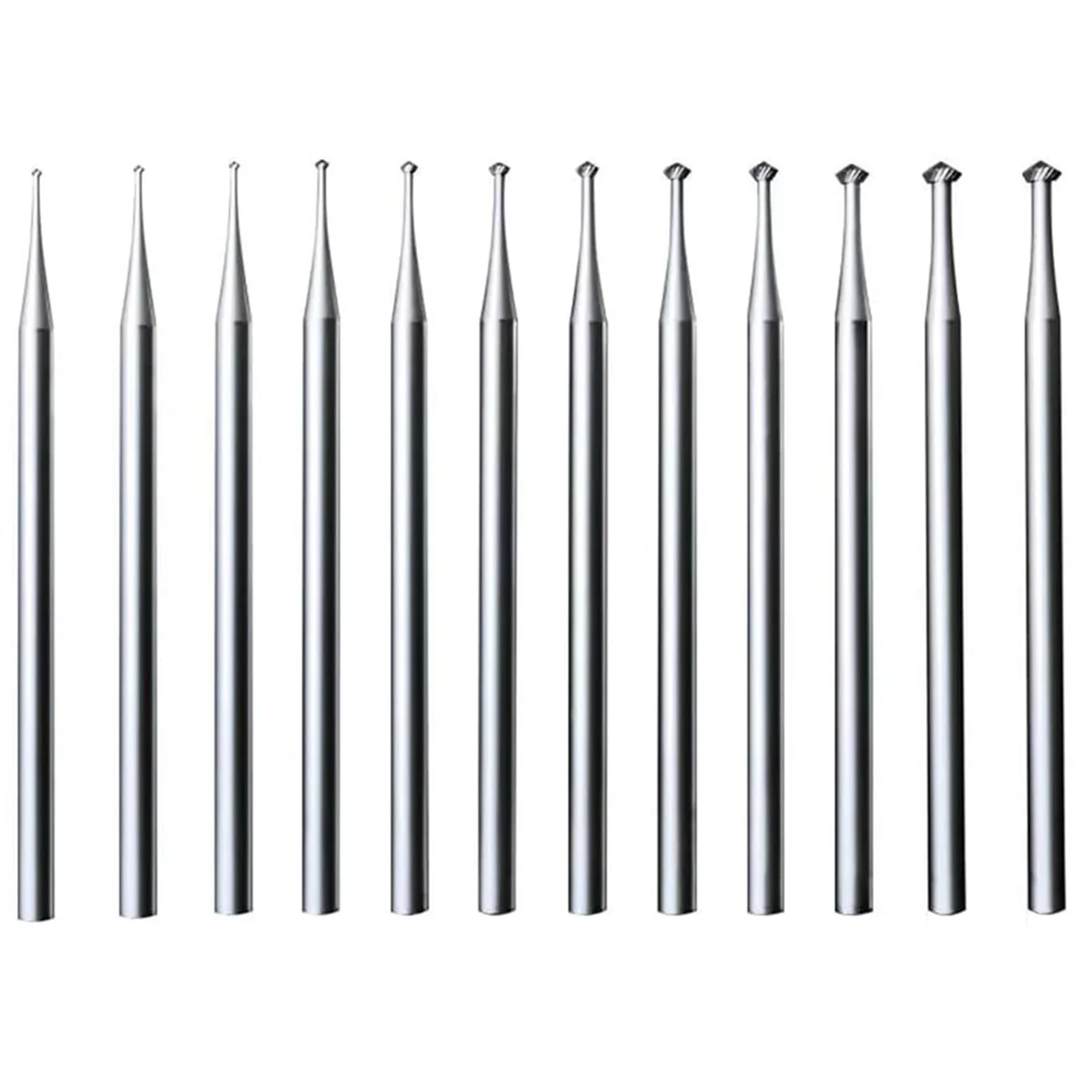 12 шт. 90° заусенцы Hart-3/32 дюйма хвостовик 90 градусов боры в форме сердца ювелирные