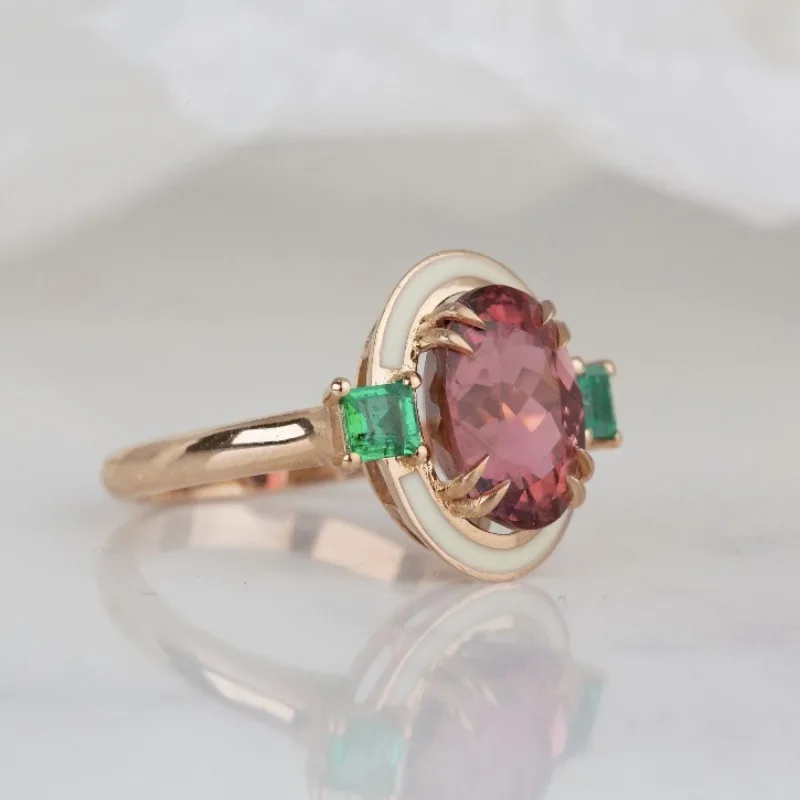 Новый комплект когтей в Европе и Америке гранат красный циркон ювелирные изделия