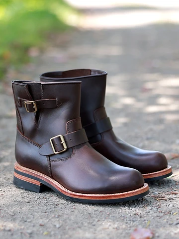 Американские повседневные ботинки инженера, мотоциклетные ботинки, мужские кожаные уличные ботинки, хорошее мастерство