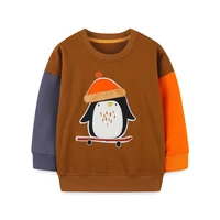 jumping meters long sleeve penguin applique sweatshirts cotton baby clothes hot selling 2 7t childrens tops shirts