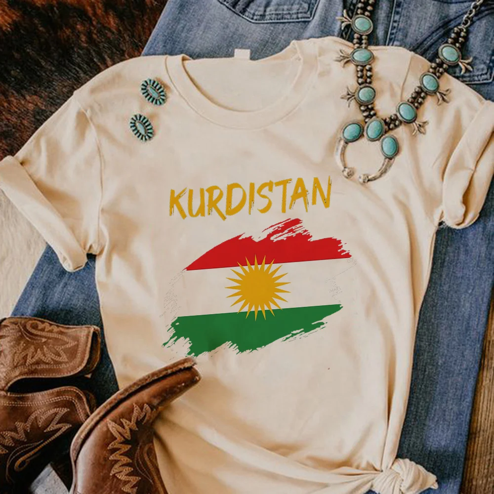 

Kurdistan tshirt women Y2K top female designer y2k clothing