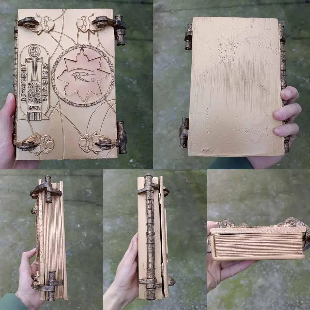 

Wooden Retro Storage Box Mummy Book Of Death Resin Crafts Ornaments Magic Book A Copy Of Books For Home Saloon Decoration Arts