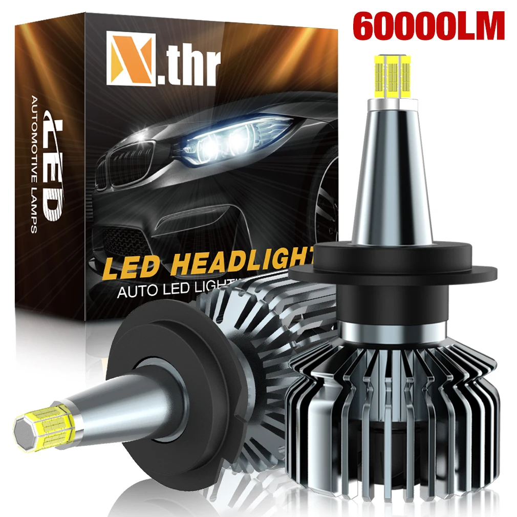 H1 H7 H11 LED Car Headlight Bulbs 60000LM Bright Headlamp 6000k 9005 HB3 9006 HB4 D2S  H3 9012 360 Auto Fog Lights 12V Mini Lamp