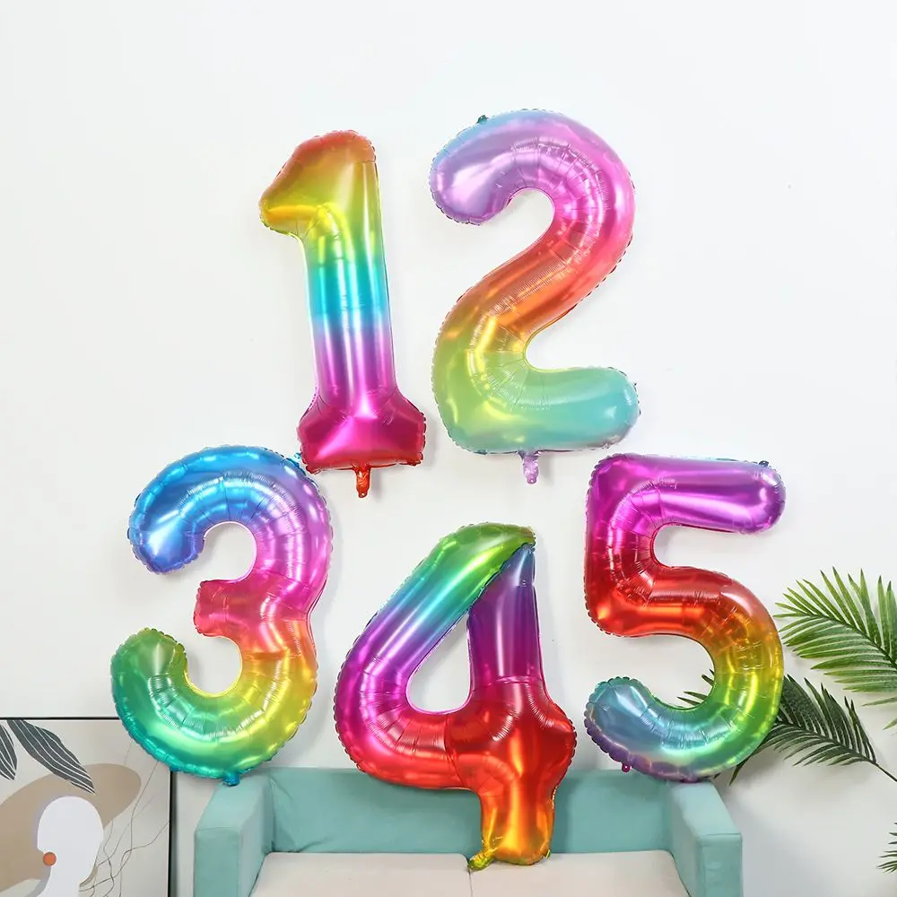 

0 1 2 3 4 5 6 7 8 9 Years Old Anniversary Inflatable Gifts Number Foil Balloon Digit Helium Birthday Party Supplies
