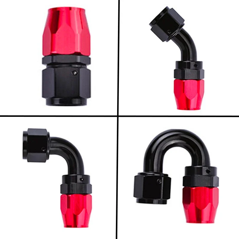 2X Универсальный черный красный AN4 AN6 AN8 AN10 AN12 прямой 45 90 180 градусов масло топливо