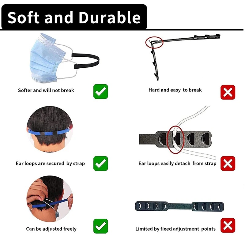 Маска ремешок удлинители для лица удобный ремень Регулируемая застежка