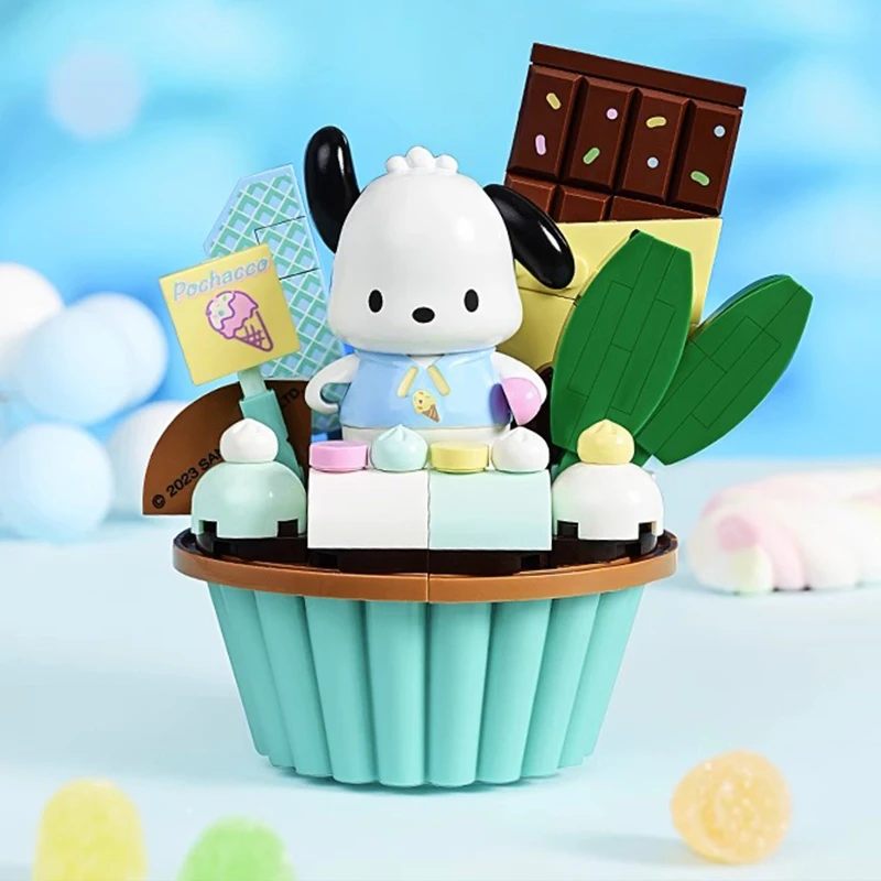 Qman Sanrio блоки строительные игрушки для детей вид на улицу тема романтические