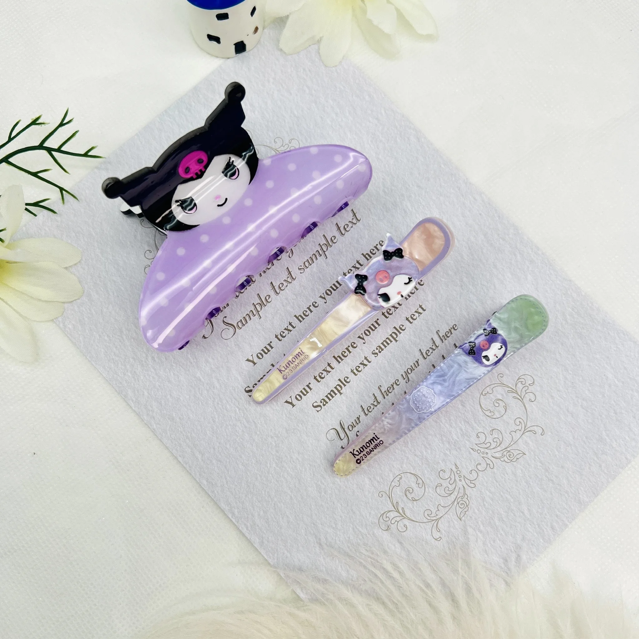 Новинка 2024 яркий заостренный зажим для волос в стиле My Melody милая челка девочек