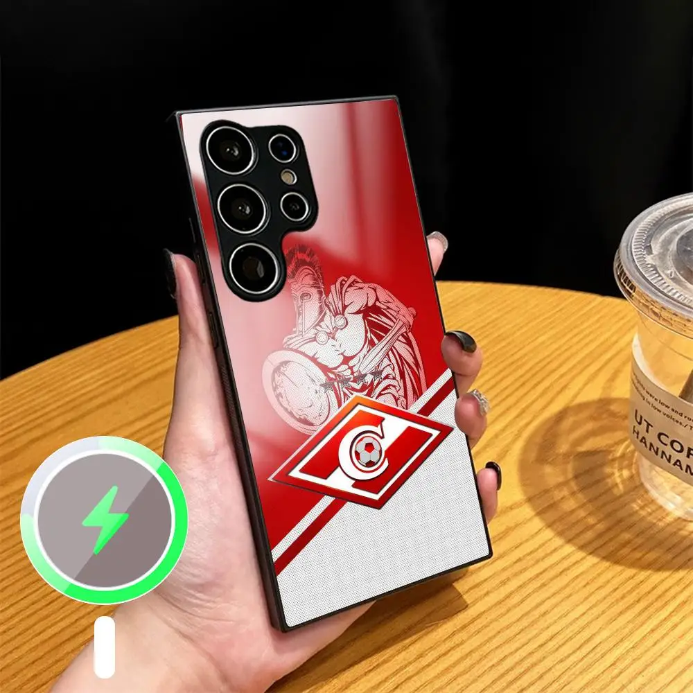 Фото Чехол для телефона FC Spartak Moscow для Samsung S26 S25 S24 S23 S22 S21 Plus Ultra Fold A Glass Magnetic Case №4