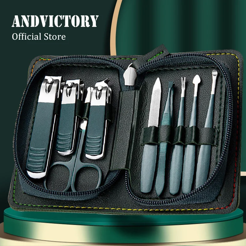 

Manicure Set Personal Care Nail Clipper Kit 8 In 1 Professional Pedicure Set Grooming Kit For Men Elder Patient Nail Care
