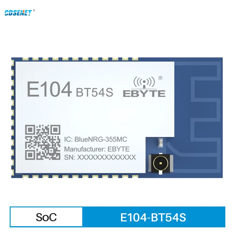 Фонарь BLUENRG355MC 2,4 ГГц BLE5.1 300m TTL 8dBm SMD, приемопередатчик с голубыми зубьями, беспроводная фонарь IPEX/печать отверстия ISM IoT